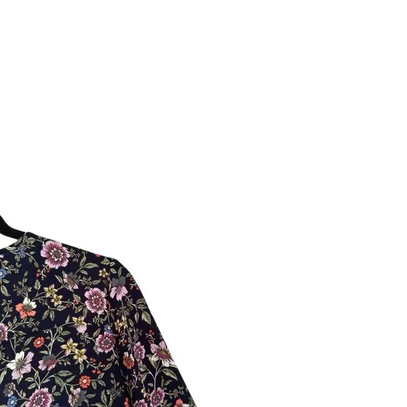 Loft Floral Tie Neck Blouse - Picture 5 of 7